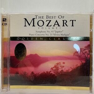 The Best Mozart Volume 1‎ Golden Classics 2 CD Set Symphony 41 Piano Concerto 21